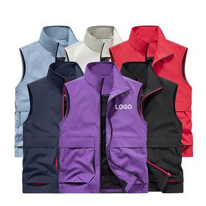 Gilet di sicurezza traspirante con cerniera di nuovo arrivo Multi tasche da uomo giacche da lavoro all'aperto Casual gilet fotografico da pesca - Product Image 1