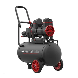 Auarita China 1300W Stille 8bar Olieloze Verf Draagbare Olievrije Luchtcompressoren Met 24l Tank