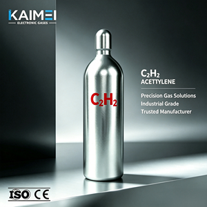 Cilindro de Gas Industrial de Etileno al 99.9% de Pureza, Precio de Fábrica KAIMEI, 40L/50L, <span class=keywords><strong>para</strong></span> Soldadura MIG/TIG, Corte, Estándar ISO9809, 150 bar, CGA350 - Product Image 2