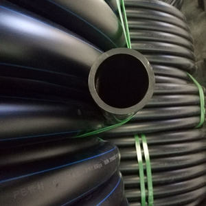 Tuyau en polyéthylène haute densité prix <span class=keywords><strong>diamètre</strong></span> tuyau roulé 4 pouces HDPE bobine tuyau en caoutchouc Pe Irrigation tuyau noir avec bande bleue - Product Image 5