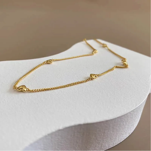 Mejor producto de marca Vintage chapado en oro enlace cadena gargantilla collar Señora Corazón Collar para mujer joyería - Product Image 1