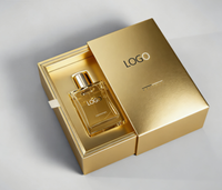 Boîte cadeau luxe en carton avec logo personnalisé, pour flacon de parfum en verre 10ml/50ml, avec tiroir coulissant en papier.