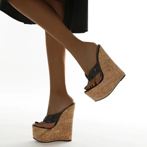 Sandales à talon compensé et bout ouvert pour le printemps 2025, style européen et américain, respirantes et antidérapantes, tailles 35-42 - Product Image 5