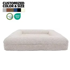 Best Seller Luxury Waterproof Fashion Washable Orthopedic Large Memory Foam Dog Bed