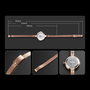 <span class=keywords><strong>Montre</strong></span> fine pour <span class=keywords><strong>femme</strong></span> SKMEI 1390, analogique à quartz, <span class=keywords><strong>bracelet</strong></span> en acier inoxydable, étanche, avec cadran en verre - Product Image 5