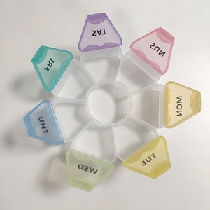 Custonize nhãn nhựa 7 ngày Pill trường hợp hàng tuần hộp thuốc làm bằng bền PP nhựa Pill <span class=keywords><strong>Box</strong></span> trong OPP Túi Pill tổ chức - Product Image 4