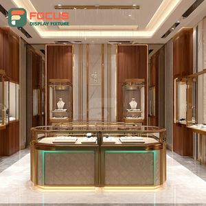 Fabricante de Muebles Personalizados para Joyería Minorista, Mostrador de Exhibición Comercial con Panel de Vidrio Templado - Product Image 5