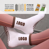 Chaussettes de yoga antidérapantes de qualité supérieure pour femmes, chaussettes de yoga confortables, chaussettes antidérapantes personnalisées pour le yoga, le Pilates, la danse classique et l'entraînement