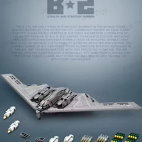 Reobrix 33038 Nuevo Bloques de Construcción de Juguete DIY B2 Bomber Stealth y Strategic, Juguetes de Construcción para Niños, Regalo, Sets de Bloques de Construcción