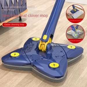 Mop Multifunzionale a Quadrifoglio Senza Lavaggio Manuale, Strumento di Pulizia <span class=keywords><strong>per</strong></span> <span class=keywords><strong>Casa</strong></span> Adatto sia <span class=keywords><strong>per</strong></span> Uso Asciutto che Bagnato - Product Image 1