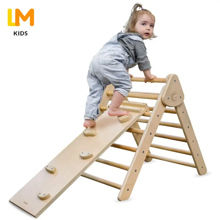 LM KIDS kids indoor playground triangulo piklers wooden climbing frame pickler triangle montessori climbing gym piklers triangle