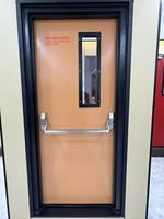  Porte coupe-feu en métal creux homologuée 90 minutes, porte coupe-feu 3 heures avec barre anti-panique pour projets hôteliers et hospitaliers