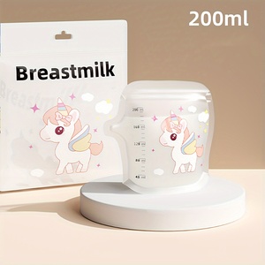 Sacs de conservation du lait maternel réutilisables personnalisés en HDPE de qualité alimentaire sans BPA, 120 ml, double fermeture éclair, avec logo (<span class=keywords><strong>Lansinoh</strong></span>) - Product Image 6