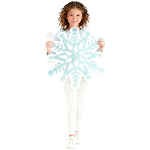 Costume de cosplay flocon de neige pour enfants, tenue de spectacle d'hiver, combinaison blanche avec veste, 8-13 ans - Product Image 5