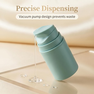 Flacon pompe sans air vert personnalisable 50/80 ml, emballage cosmétique sous vide en PP mat pour soins de la peau, masque sans rinçage, crème - Product Image 3