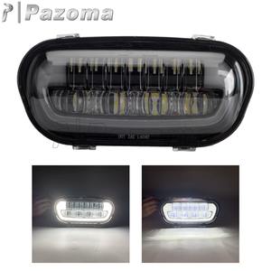 Faro delantero para motocicleta, con luces LED blancas integradas y capó delantero para Harley M8 Softail <span class=keywords><strong>Fat</strong></span> <span class=keywords><strong>Bob</strong></span> <span class=keywords><strong>FXFB</strong></span> 2018-Up 2019 2020 2021 - Product Image 3