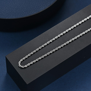 Stainless Steel Twisted Chain <b>Necklace</b> 18K Gold Plated Unisex Fashion Jewelry Gift Geometric Design - Product Image 2
