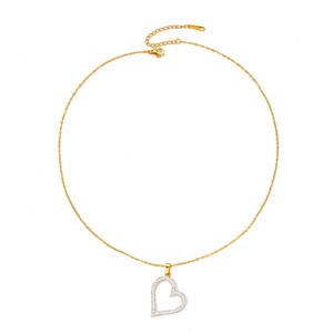 Conjunto de Joyería Punk de Acero de Titanio para Mujer, Estilo Europeo Americano, con Piedra de Amor Hao, Diamantes Completos, Simple, Combinable con Todo, para Clavícula - Product Image 5