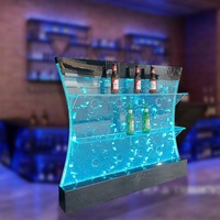 Étagère murale à bulles en acrylique pour bouteilles de vin et de liqueur, panneau lumineux LED, séparateur de pièce, utilisé dans la décoration de bar et de salon