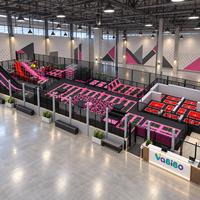Équipement de parc de trampolines intérieur Vabibo TP167, fosse à mousse commerciale pour saut libre, mousse EPE/EVA/PU haute densité pour famille et FEC