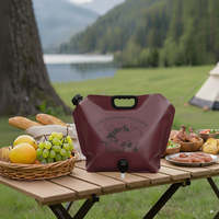 Sac pochette de stockage d'eau pliable portable imprimé personnalisé grande capacité 5L 8L 10L valve à bec pour le camping en plein air stockage de bière