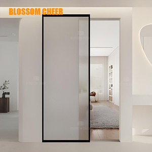 Sistema de <span class=keywords><strong>Puerta</strong></span> <span class=keywords><strong>Corredera</strong></span> de Vidrio Invisible de Estilo Moderno, Montaje en Pared, Riel de Herrajes Completamente Oculto, para Baño y Jardín - Product Image 4
