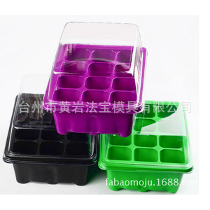Seedling <b>Tray</b> <b>Plastic</b> 6 Cell Square With Lid For Nursery Use - Product Image 3