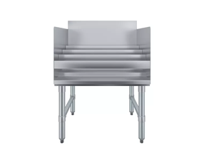 Étagère à liqueurs à quatre niveaux en acier inoxydable, étagère à bouteilles de bar entièrement soudée avec pieds réglables pour usage commercial - Product Image 3