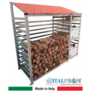 Capanno Modulare in Legno Italfrom L218 cm Autoportante in Acciaio Zincato con 3 Ripiani di Stoccaggio M1=90+ - Product Image 3