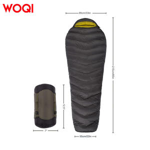 Saco de dormir Woqi Mummy 85 en negro, 3 estaciones, ligero, transpirable, para camping, senderismo, viajes. - Product Image 2