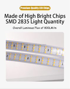 ไฟแถบ LED SMD 2835 กันน้ำ IP67 220V แบบยืดหยุ่น ตัดได้ แสงวอร์มไวท์ แสงคูลไวท์ สำหรับตกแต่งอาคาร - Product Image 5