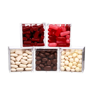 Acrylic Storage Square Acrylic Storage Cube Small Candy Favor Clear Acrylic Candy Box With Lid