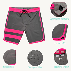Shorts <span class=keywords><strong>de</strong></span> <span class=keywords><strong>bain</strong></span> en denim rayé pour homme, durables, respirants et imperméables pour les activités <span class=keywords><strong>de</strong></span> plage et <span class=keywords><strong>de</strong></span> plein air - Product Image 1