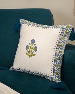 Housse de coussin en coton indien fait à la main, Patchwork orné de perles, oreiller décoratif Festival pour canapé voiture Vintage - Product Image 2