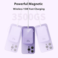 Batterie externe magnétique sans fil à charge rapide 10000mAh 15W avec écran LED et câbles pour iPhone 16 15 14
