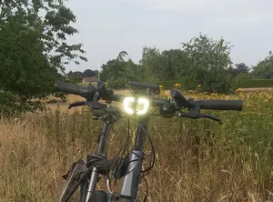 Factory Direct Sate-lite CREE 2000 Lumen Ebike Light Electric Bike Headlight On Handlebar 12-55V