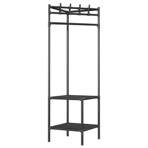 Casa Sapato Armazenamento Canto Armário Metal Sapato Racks com Ganchos Living Room Branco Preto Sapato Prateleira