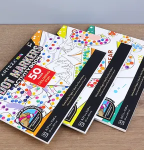 Tùy chỉnh thiết kế dịch vụ in ấn bìa mềm sơn phác thảo màu hoạt động màu cuốn sách cho trẻ em
