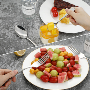 Juego de Cubiertos Clásico de Acero Inoxidable <span class=keywords><strong>Homedesign</strong></span> con Estuche para Fiestas, Incluye Tenedores, Cuchillos y Cucharas con Acabado Espejo y Logotipo Grabado con Láser - Product Image 4