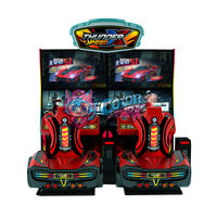 Simulateur de course automobile coloré pour parc d'attractions, machine de jeu vidéo d'arcade à monnayeur
