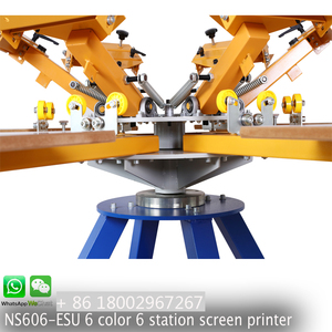 Nhà máy trực tiếp cung cấp 6 màu 6 trạm Stencil in ấn màn hình máy Quay 6 màu lụa màn hình máy in - Product Image 6