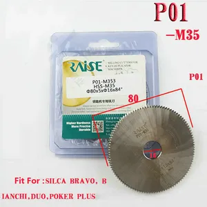 HSS P01-M35 #   Fresa per Chiavi con Blocco Automatico, Utensili da Fabbro 80*16*5mm per Macchine da Taglio SILCA BRAVO <span class=keywords><strong>BIANCHI</strong></span> DUO POKER PLUS - Product Image 1