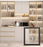 Profil en aluminium contemporain Portes en verre pour armoire Armoire Cadre Fenêtre