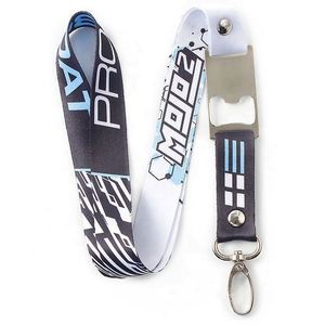 Anime Themed Eco-Friendly <b>Polyester</b> <b>Lanyard</b> Bottle Opener Custom Logo Via Silk Screen Printing for Mobile Phone Keychain Strap - Product Image 5