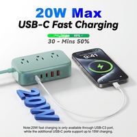 OEM ODM Station de charge de bureau USB 8 en 1 avec 3 prises AC