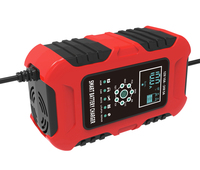 FOXSUR 12V 10A Cargador de batería rápido automático inteligente Cargador de batería de plomo-ácido seco húmedo