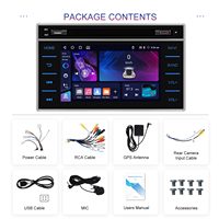 Podofo pour Toyota Navigator/Hilux 2015-2019 4+64G 1 Din autoradio Android 7 pouces CarPlay/Android Auto sans fil GPS/DSP/Wifi/AM/RDS