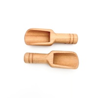 Cuchara de Madera Pequeña Moderna y Ecológica con Logotipo Personalizado, con Capacidad de 10 ml, Acabado Espejo, para Servir Café, Té y para la Cocina