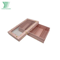 Scatola regalo personalizzata di alta qualità in cartone con presentazione di caramelle fatta a mano scatola di imballaggio per cioccolato con finestra in PVC trasparente