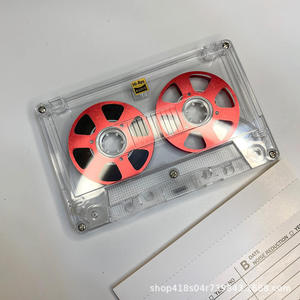 Casete de Audio de Alta Resolución, Bobina Abierta, Carcasa Transparente con Borde Metálico Plateado Pulido, Estilo Retro, para Mixtapes, Regalo - Product Image 6